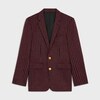carnaby jacket in striped wool - RED/ BLACK -  - 1 | CELINE