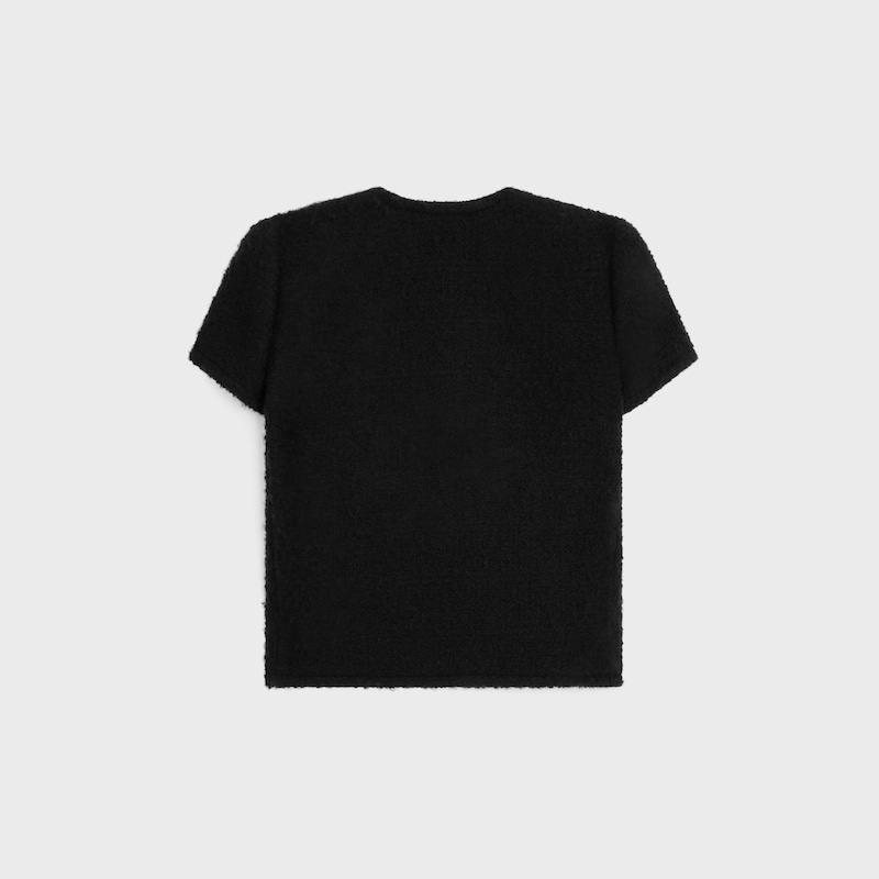 short-sleeved jacket IN cashmere and wool natt&eacute; - BLACK -  - 1 | CELINE