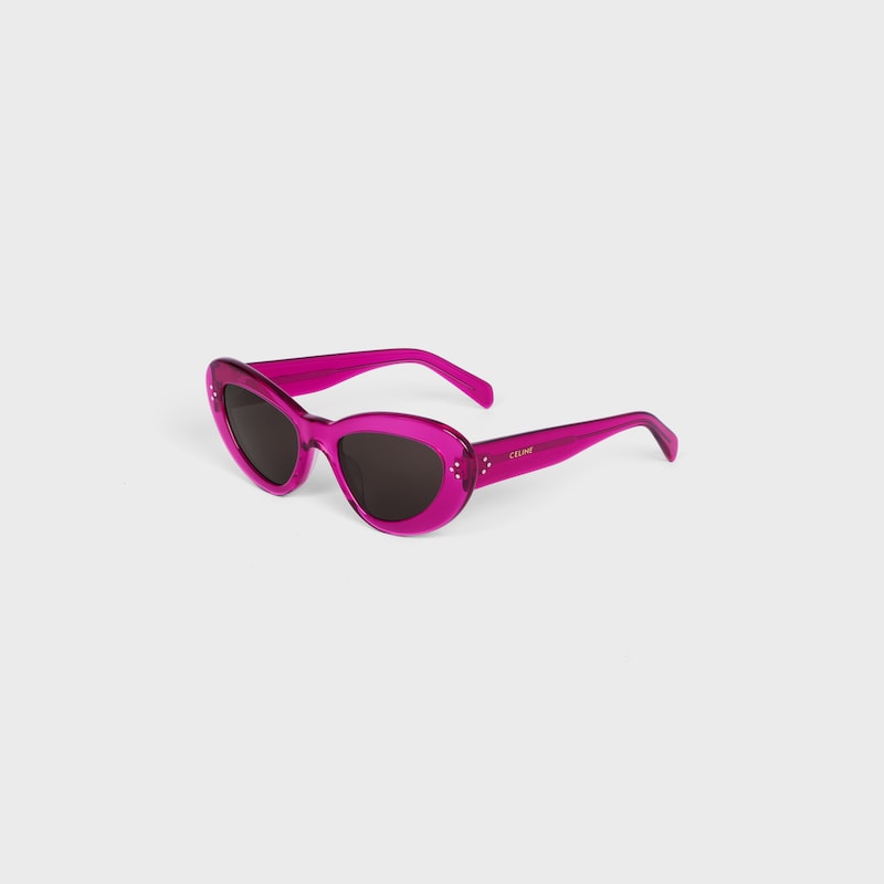 BUTTERFLY S320醋酸酯太阳眼镜 - TRANSPARENT FUCHSIA -  - 1 | CELINE