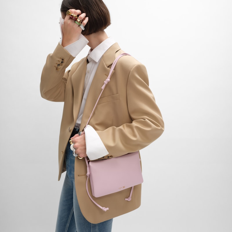 TRIO FLAP IN Smooth Lambskin - DIRTY PINK - WHITE DAY - 1 | CELINE