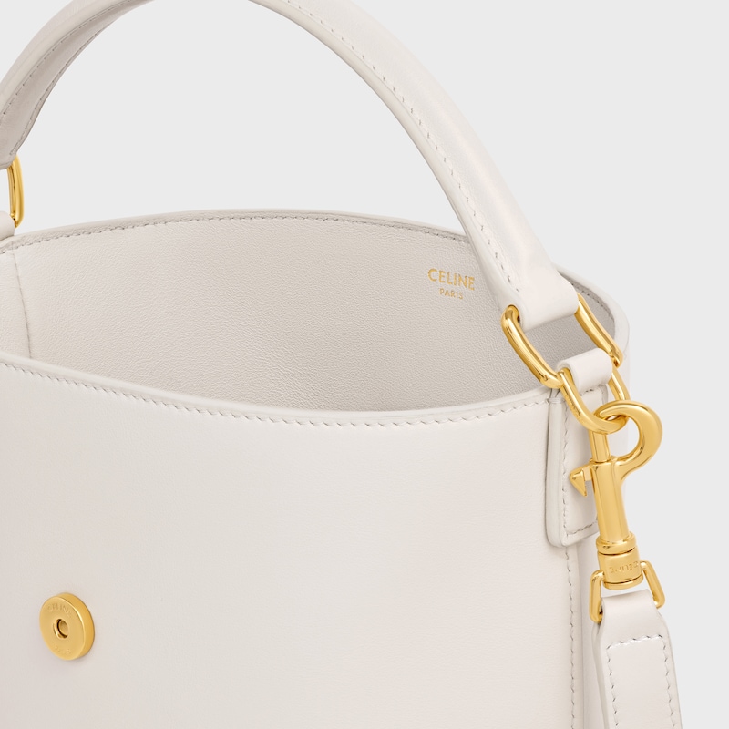 SMALL BUCKET LOUISE IN SMOOTH CALFSKIN - RICE - MORE LINES - 1 | CELINE