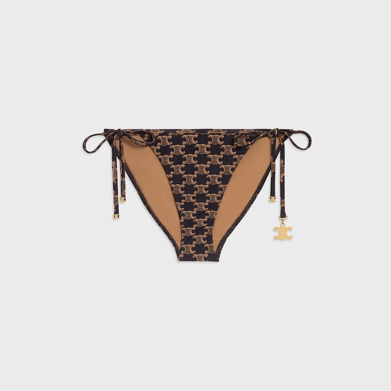 triomphe swimsuit bottom IN monogram matte jersey - TOFFEE / BROWN -  - 1 | CELINE