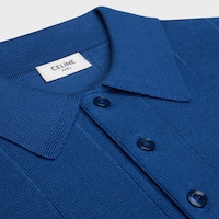 POLO DE SEDA FINA Y ALGODÓN - AZUL -  - 2 | CELINE