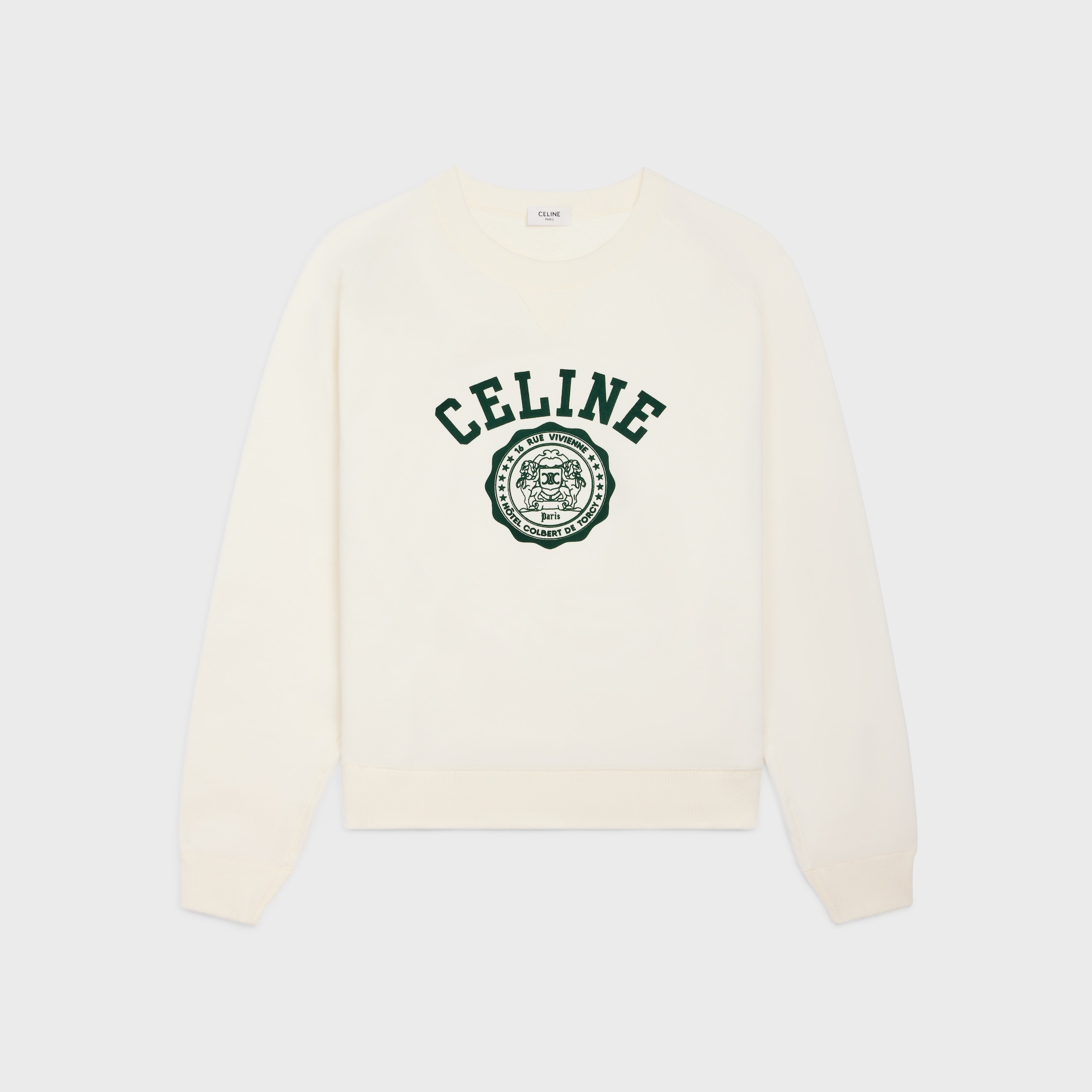 Celineセリーヌ　スウェットシャツ　コットン&カシミア　S セリーヌCELINE PARIS ルーズ スウェットシャツ コットン