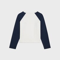 triomphe t-shirt in cotton jersey - OFF WHITE / NAVY -  - 2 | CELINE