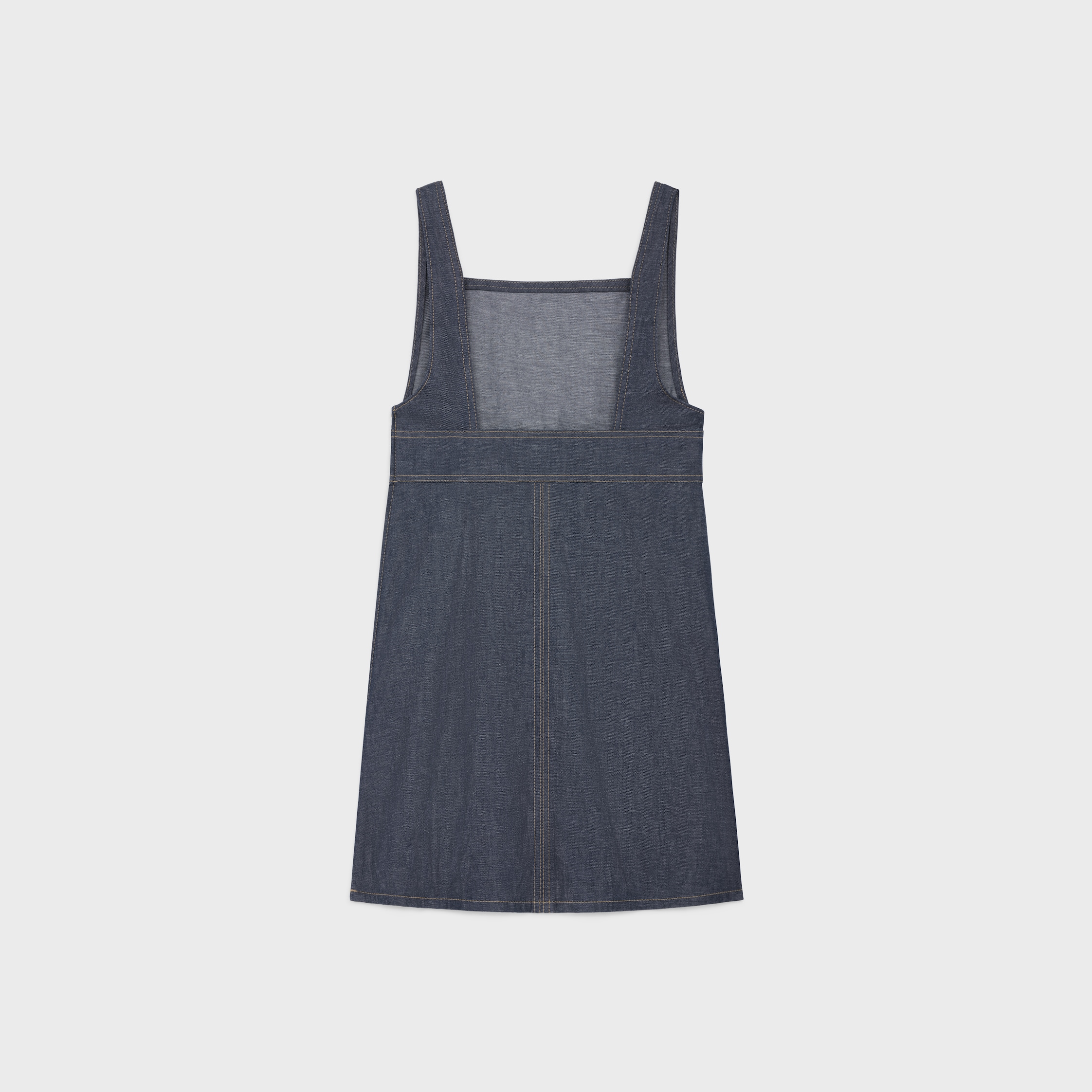 empire mini dress in raw wash denim - RAW WASH | CELINE