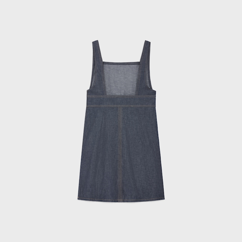 minivestido empire de denim raw wash - LAVADO SIN REMATAR -  - 1 | CELINE