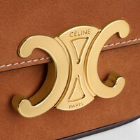 MINI CHAIN CLAUDE IN NUBUCK CALFSKIN - CAMEL - NEW - 1 | CELINE