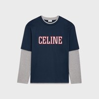CELINE 루즈 티셔츠 - 코튼 저지 - NAVY/GREY/RUST -  - 1 | CELINE