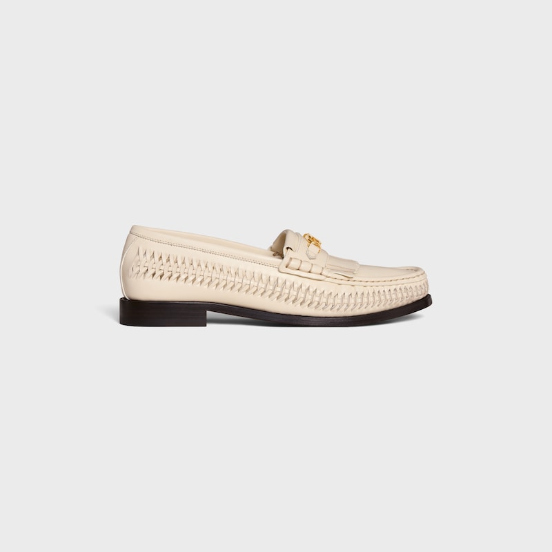 CELINE LUCO BRAIDED LOAFER IN CALFSKIN - MILK -  - 1 | CELINE