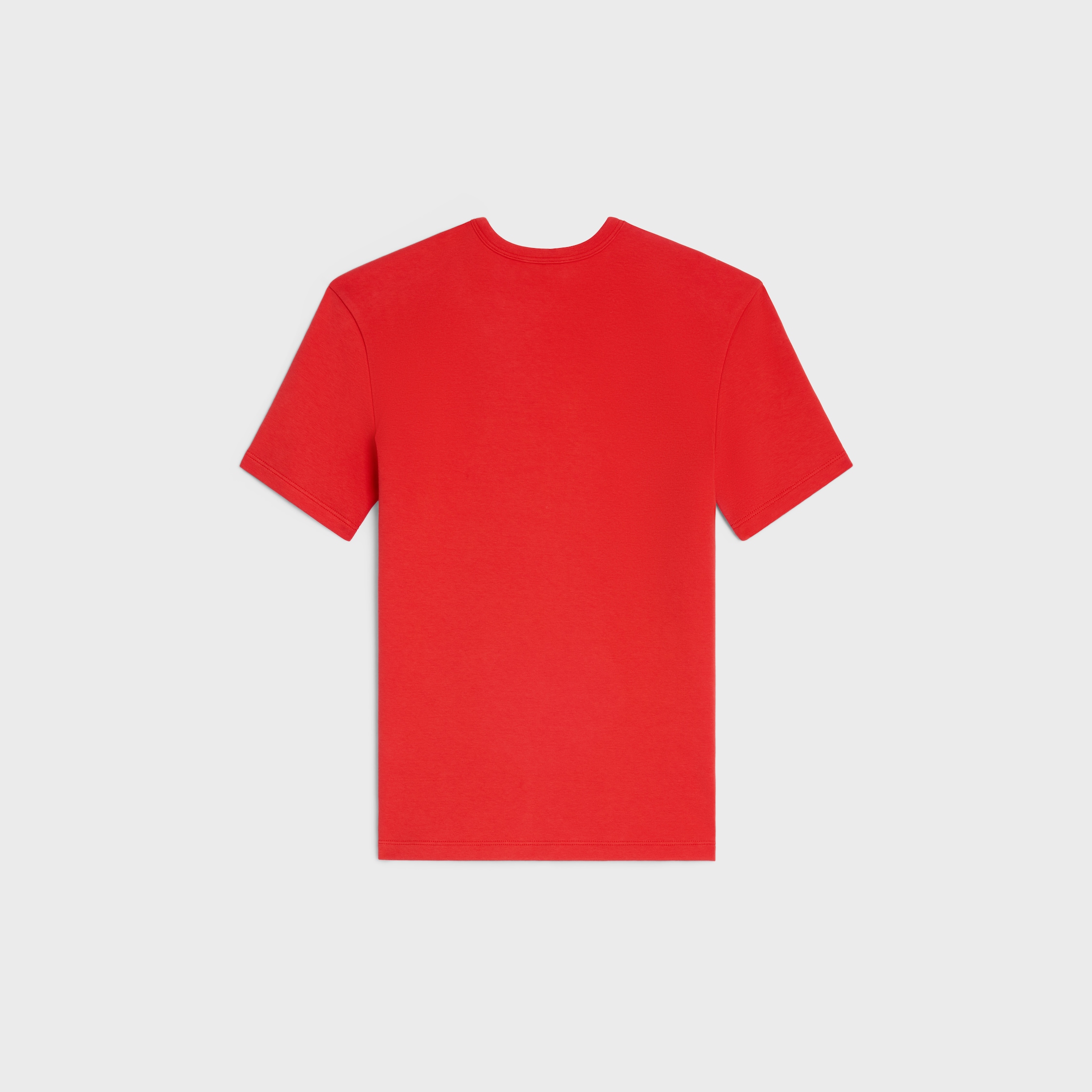 triomphe t-shirt IN RIBBED COTTON JERSEY - RED CYCLIST/OFF WHITE
