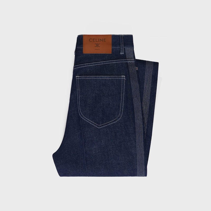 FLARE JEANS 003 IN LIGHTWEIGHT INDIGO DENIM - RINSED -  - 1 | CELINE