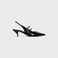 CELINE JUDY DOUBLE STRAP MARY JANE SLINGBACK IN PATENT CALFSKIN - BLACK -  - 1 | CELINE