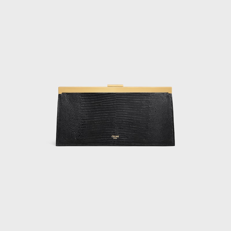 CLUTCH CELINE AUGUSTINE IN Lizard - BLACK - MORE LINES - 1 | CELINE