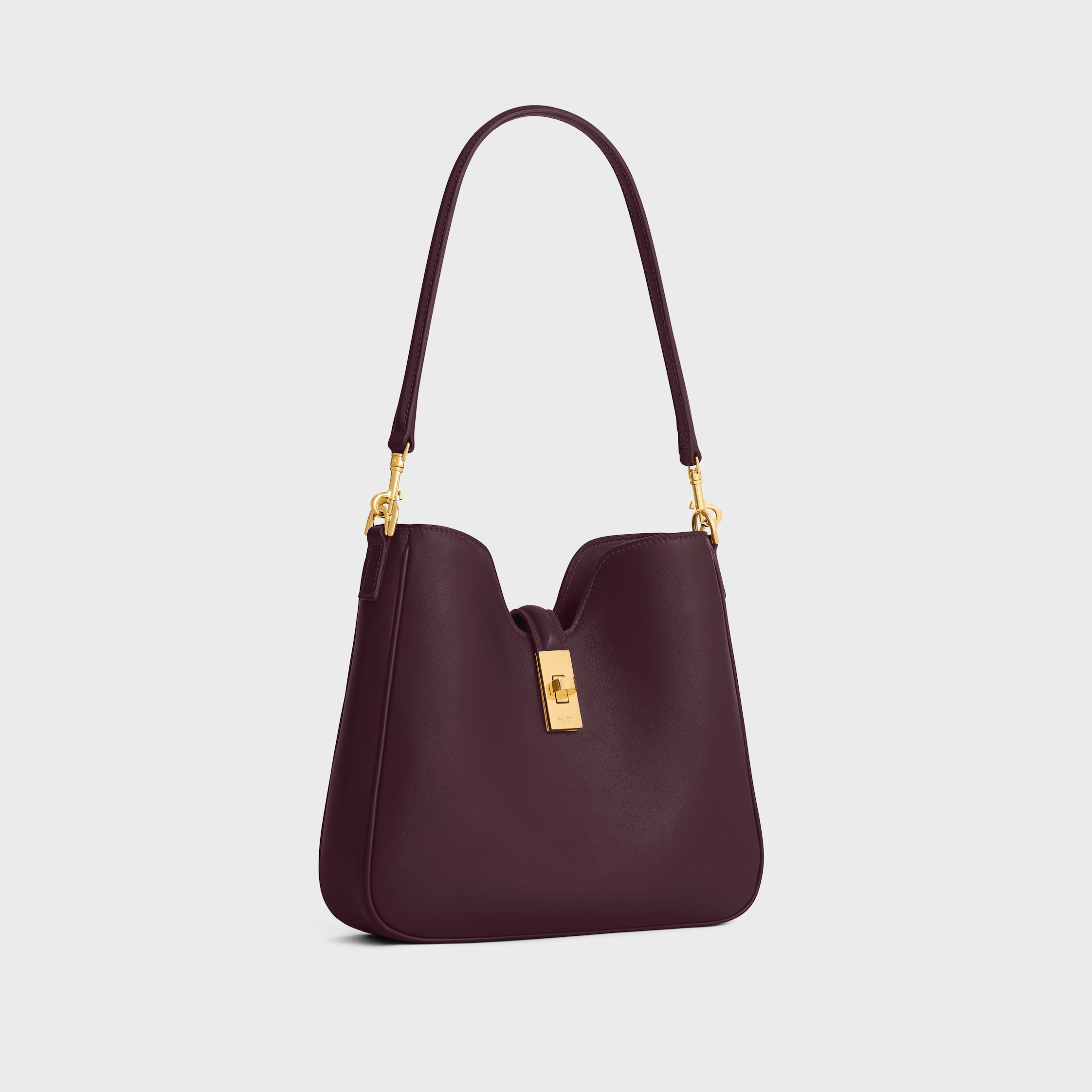 SMALL CAMILLE 16 SOFT BAG IN SMOOTH CALFSKIN - Deep Burgundy