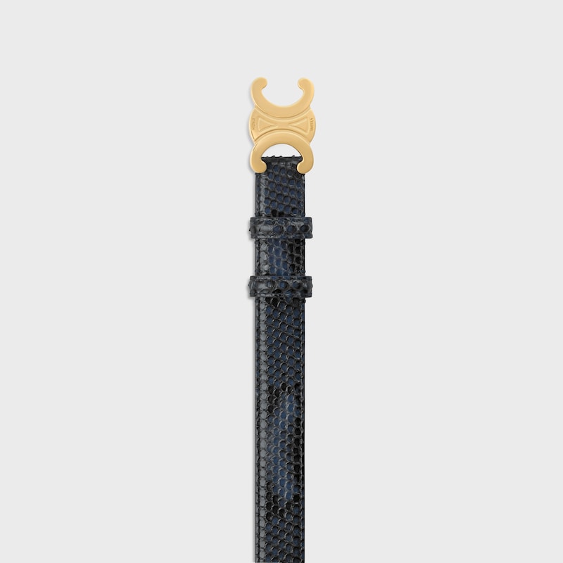 Triomphe Belt 25MM IN PYTHON - DEEP NAVY -  - 1 | CELINE