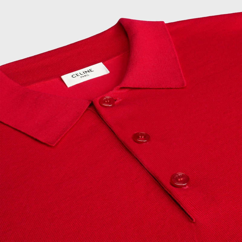 폴로 스웨터 - 파인 코튼 - 레드 -  - 1 | CELINE