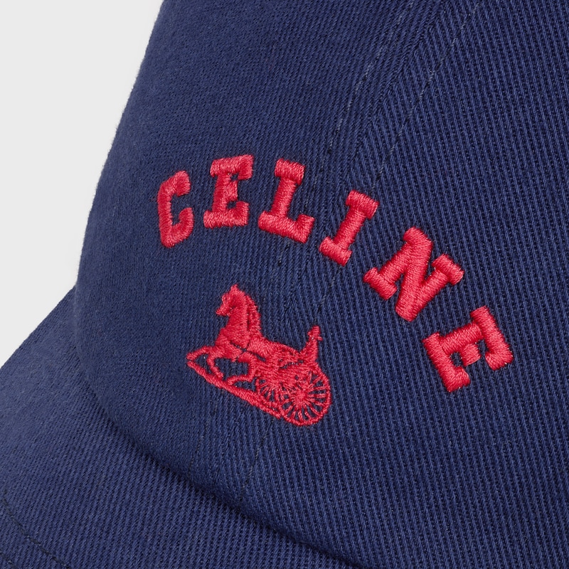 Celine棉質斜紋布richelieu帽 - 海軍藍 -  - 1 | CELINE