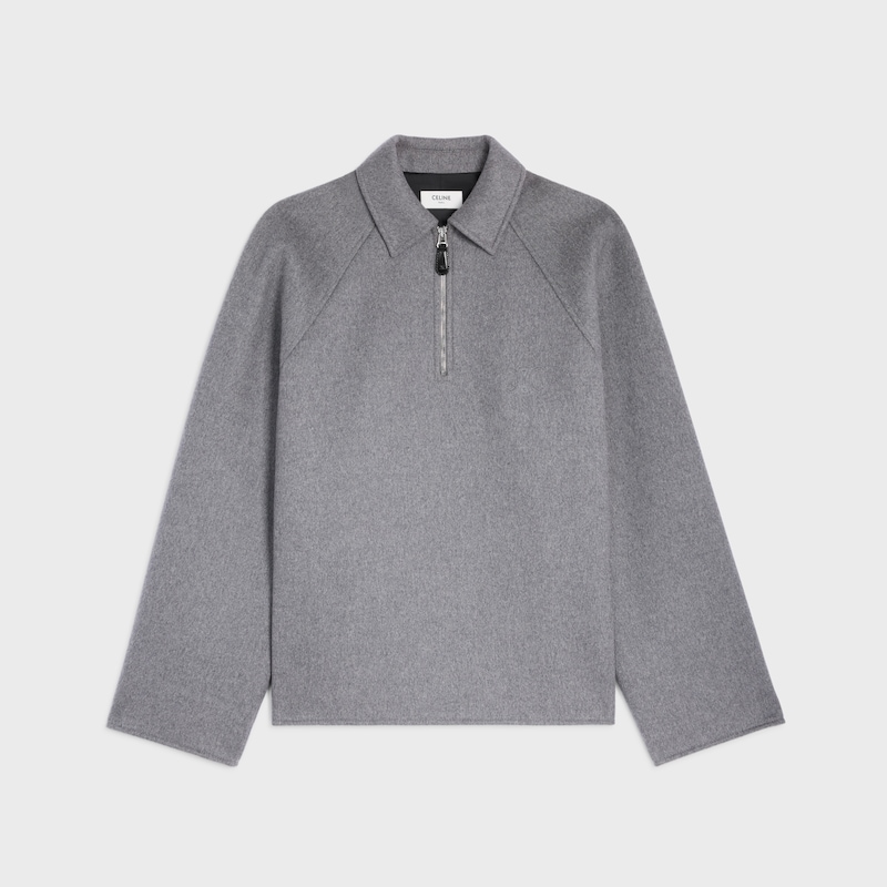 vareuse IN DOUBLE FACE CASHMERE - MEDIUM GREY -  - 1 | CELINE