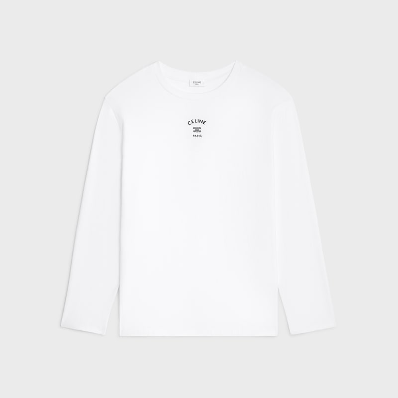 长袖T恤 - 米白色/黑色 -  - 1 | CELINE