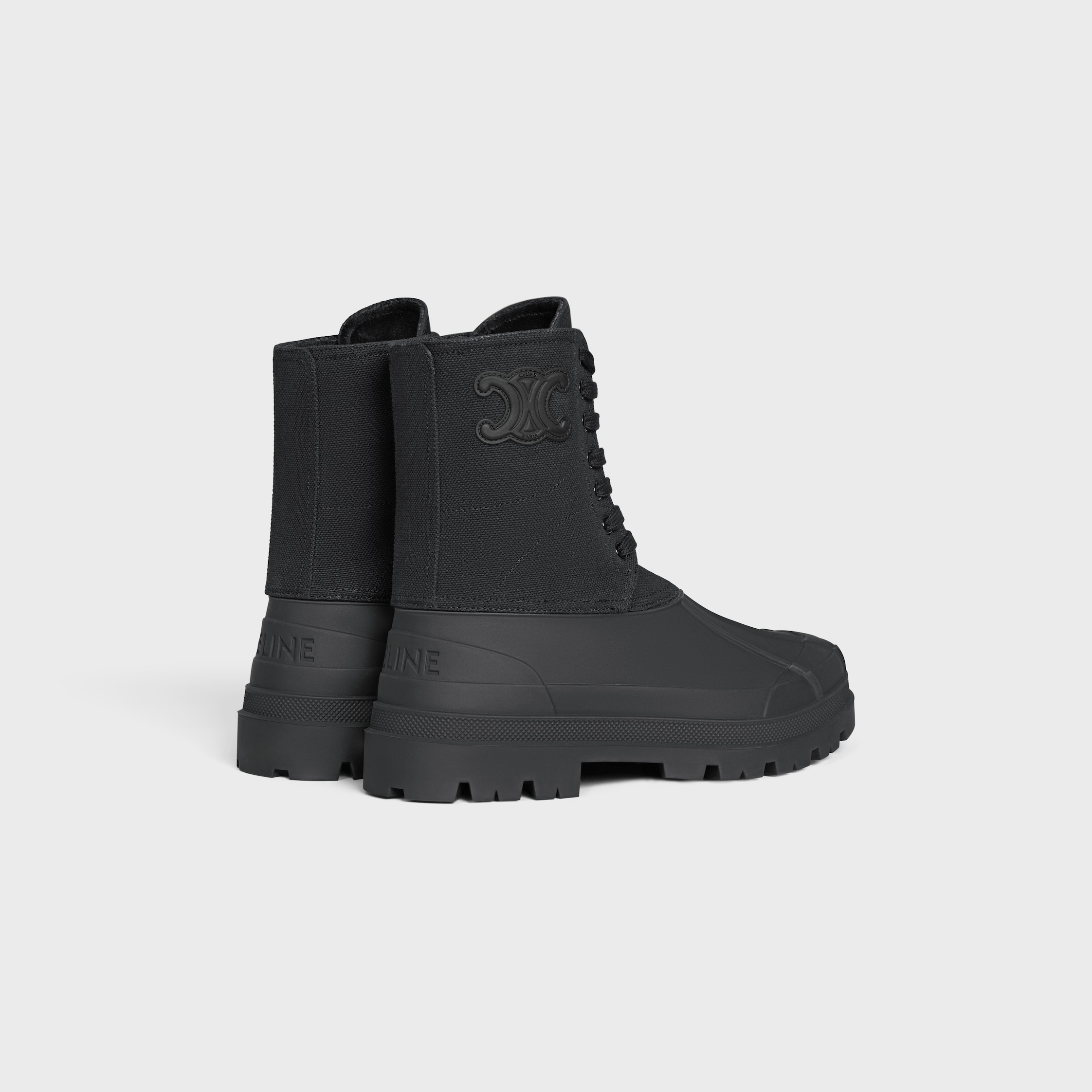 【CELINE】LACE-UP BOOTS●345597004C38NO celine-Black-Leather-Lace-up-