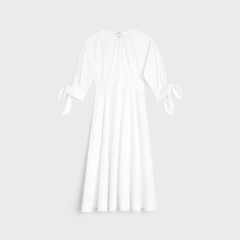 dress IN cotton poplin - BLANCO -  - 1 | CELINE