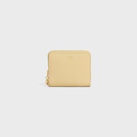 Small Zipped Wallet IN GRAINED CALFSKIN - Spring Yellow - SUMMER SELECTION - 1 | CELINE