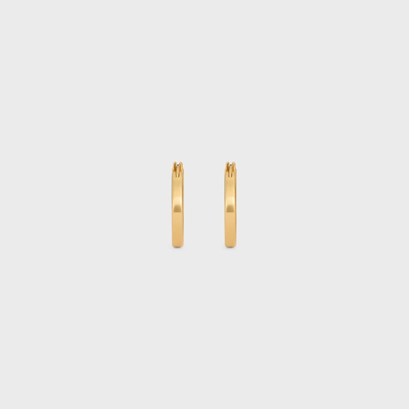 Celine Disc金色飾面黃銅圈形耳環 - 金色 - 女士全新系列 - 1 | CELINE