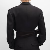 spencer tux jacket IN wool gabardine - BLACK -  - 2 | CELINE