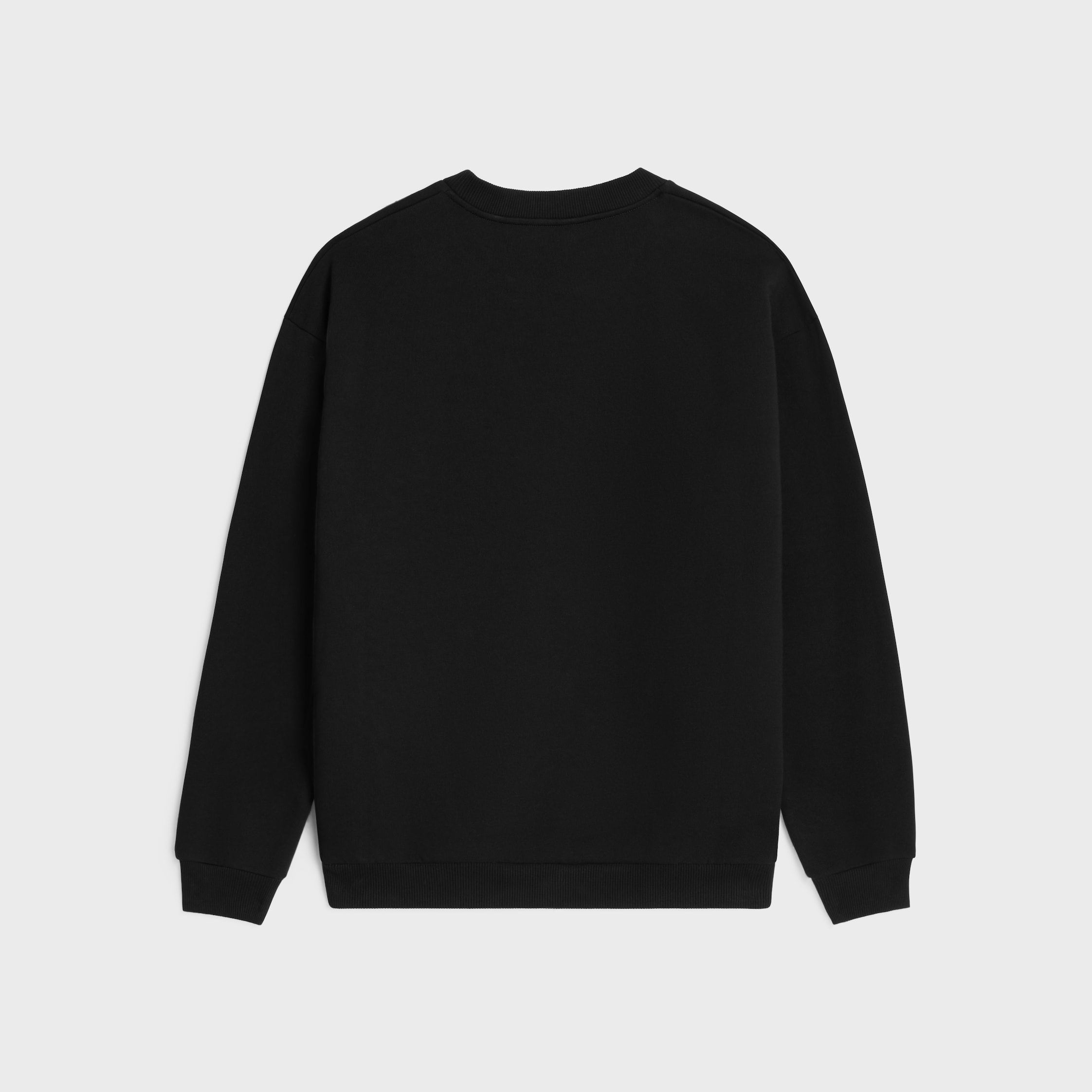 triomphe loose sweatshirt IN cotton fleece - BLACK / WHITE