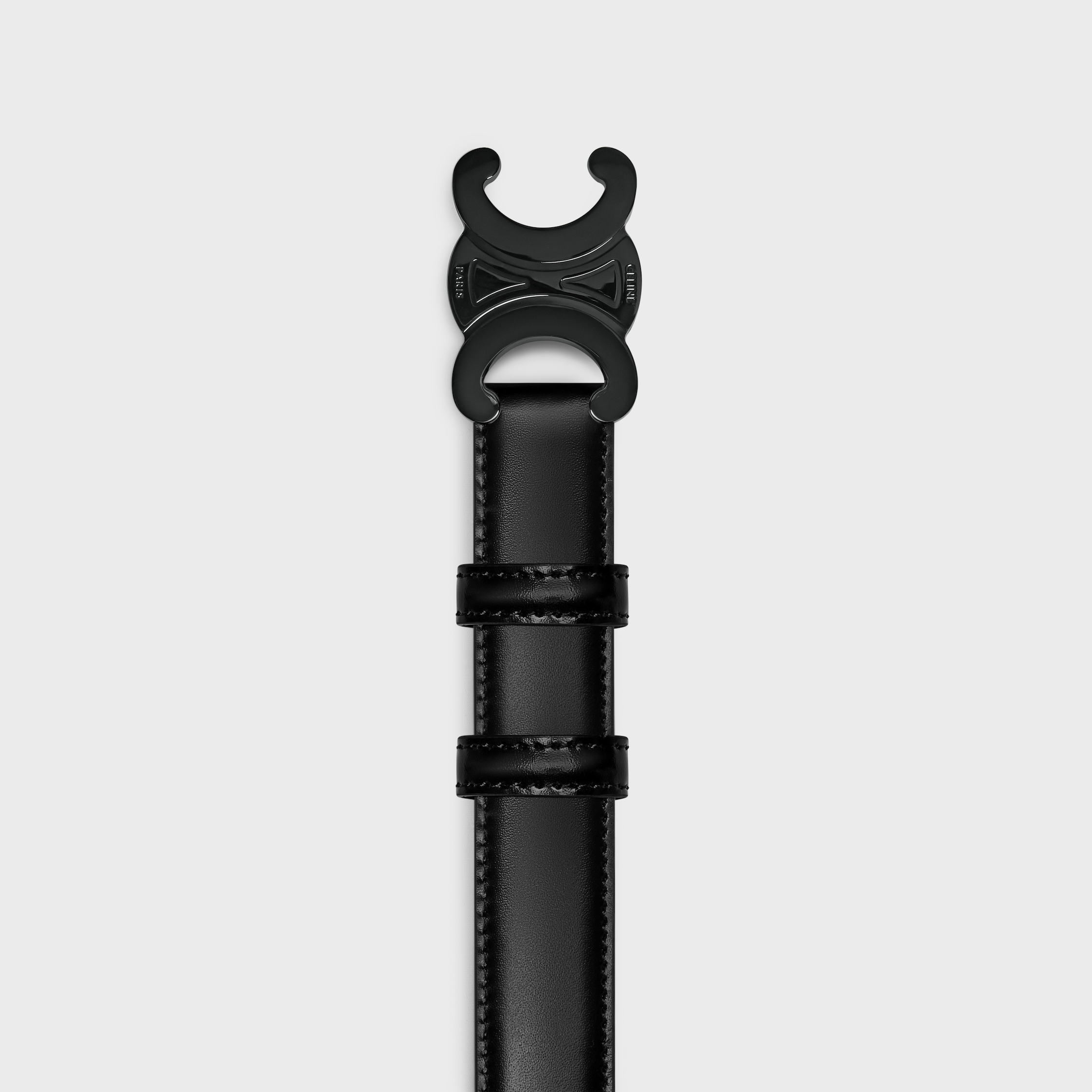 CELINE☆パテントトリヨンのミディアムトリオンフベルト ミディアム 25MM トリオンフ ベルト / トリヨンレザー