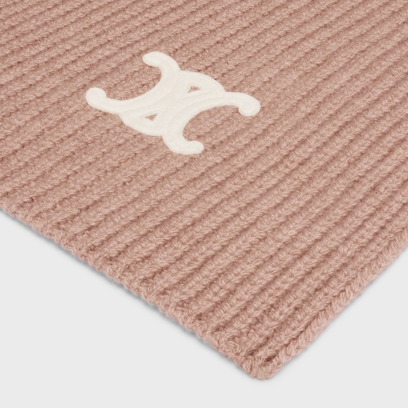 triomphe scarf in seamless cashmere - NUTMEG -  - 1 | CELINE
