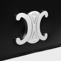 亮面牛皮革TRIOMPHE小號斜揹袋 - 黑色 - TRIOMPHE - 1 | CELINE