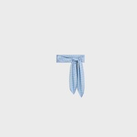 迷你Triomphe桑蠶絲斜紋布方巾 - 淡藍色 -  - 1 | CELINE