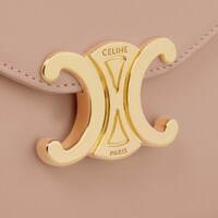 BRIEFTASCHE MIT KETTE MARGO aus glänzendem Kalbsleder - Sanftes Pfirsich - MARGO - 1 | CELINE