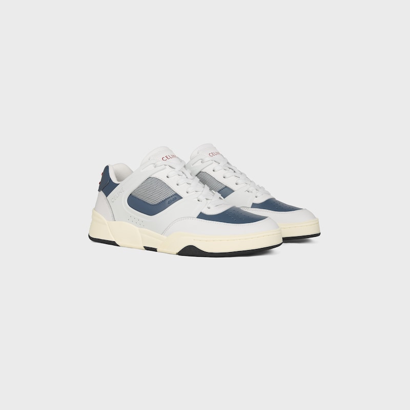 CT-09 TRAINER SNEAKER IN CALFSKIN AND MESH - ULTRA WHITE / NAVY -  - 1 | CELINE