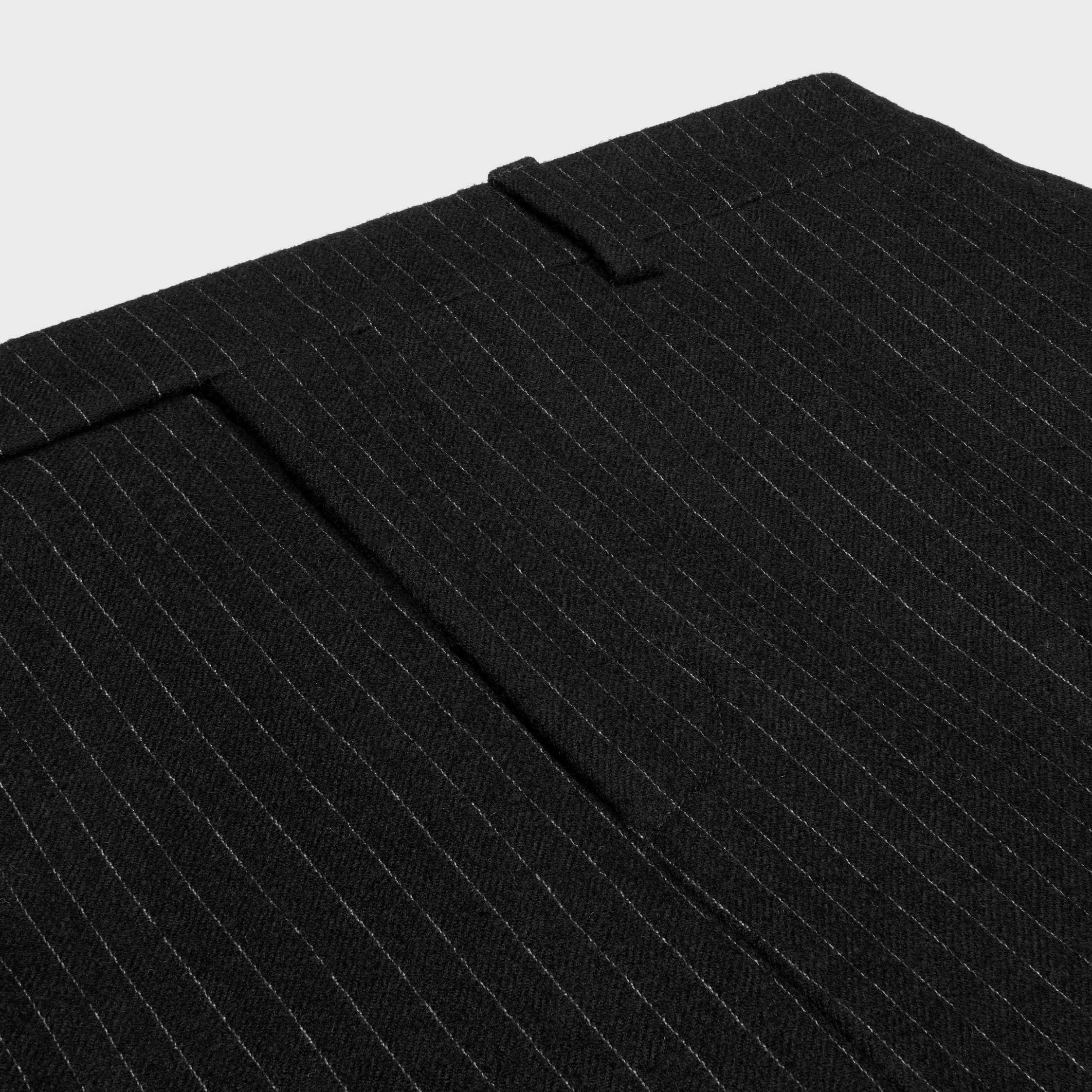 【日本入手困難】FRANCOISE PANTS IN STRIPED WOOL FLANNEL françoise pants in striped wool flannel - NOIR/CRAIE | CELINE
