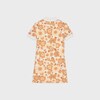 trapeze mini dress in wool jersey - CREAM/ORANGE -  - 2 | CELINE