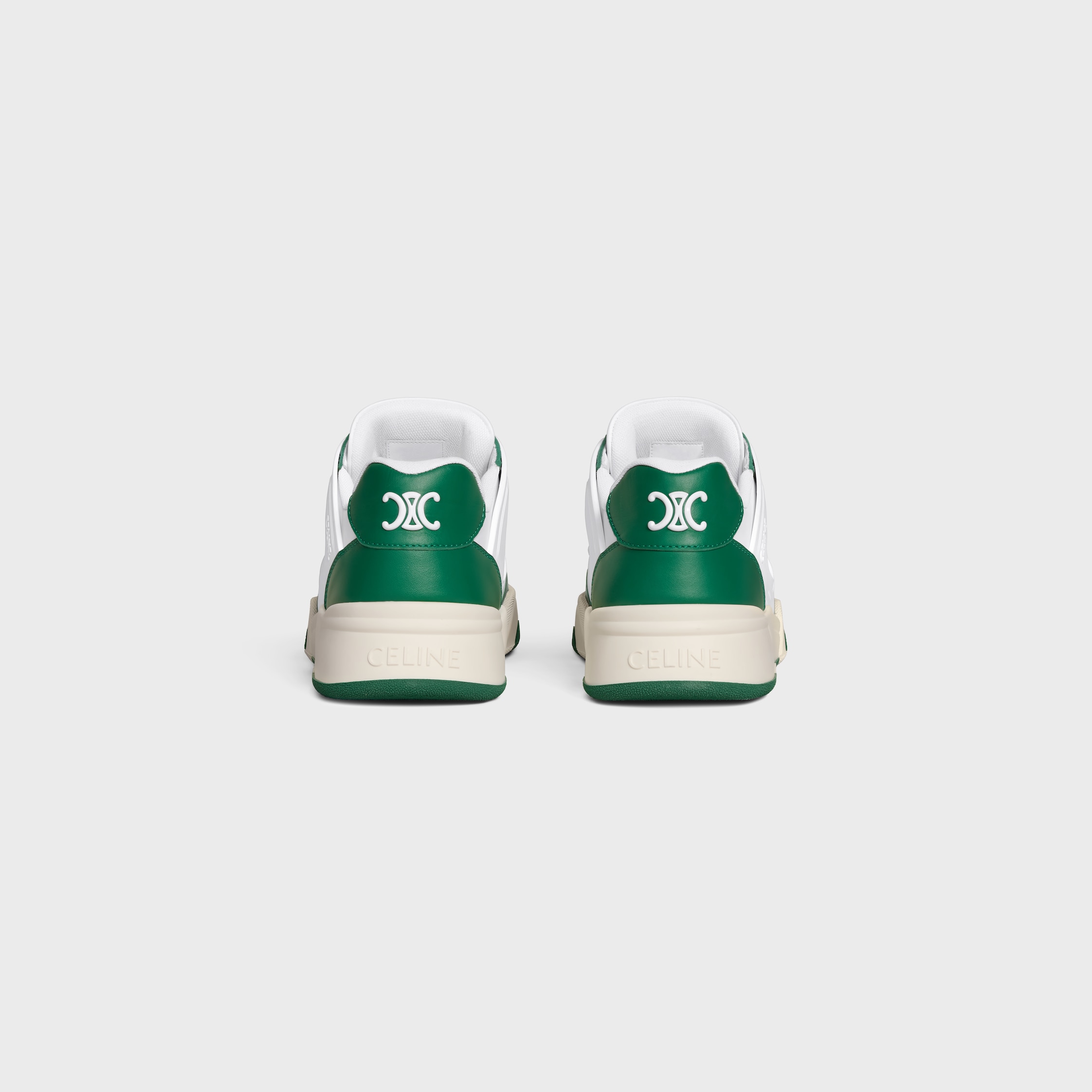 CELINE TRAINER CT-09 LOW LACE-UP SNEAKER IN CALFSKIN AND