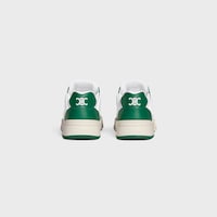 CELINE CT-09 レースアップ ロースニーカー / カーフスキン＆メッシュ - オプティックホワイト / ダークグリーン / ベージュ -  - 2 | CELINE