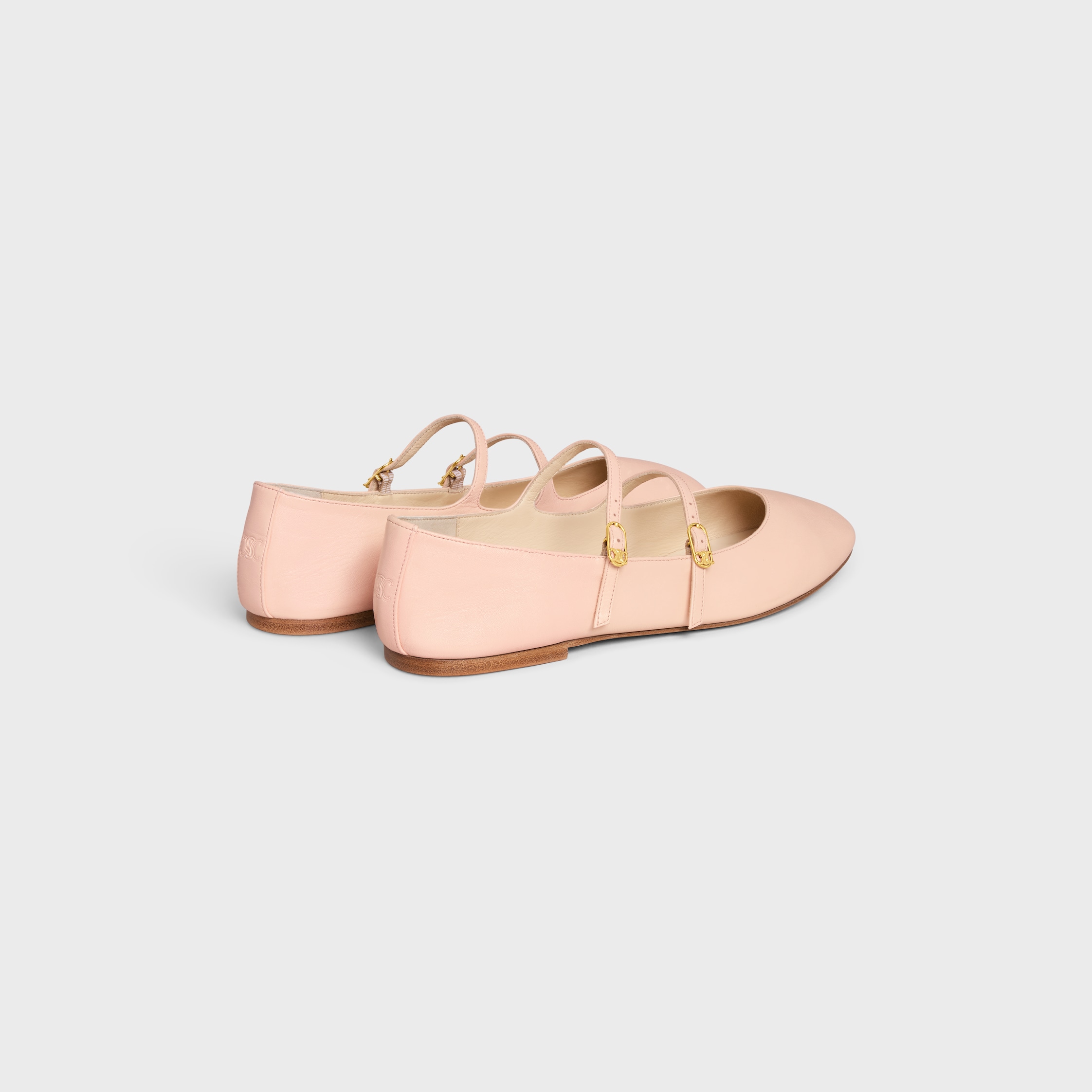 LES BALLERINES CELINE DOUBLE STRAP BALLERINA IN LAMBSKIN