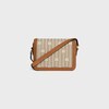 TEEN TRIOMPHE BAG IN TEXTILE WITH TRIOMPHE ALL OVER AND CALFSKIN - NOISETTE / BLANC - TRIOMPHE - 3 | CELINE