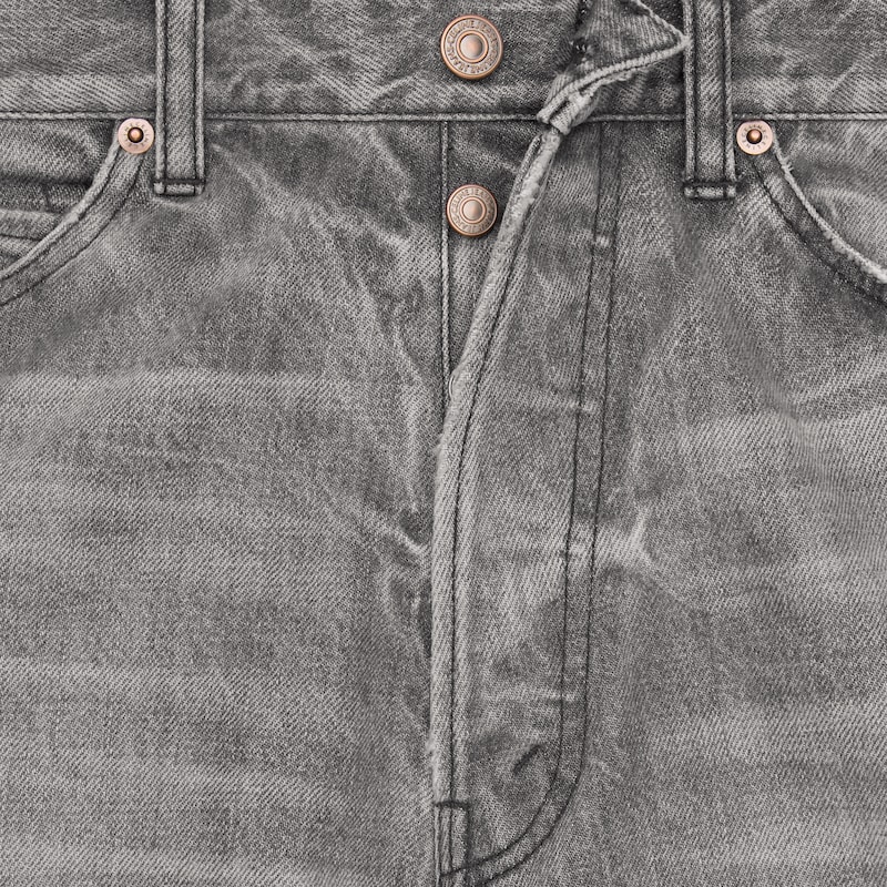 wesley jeans in cotton denim - GREY VALLEY -  - 1 | CELINE