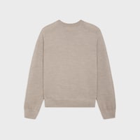 JERSEY CON CUELLO REDONDO DE LANA - TOPO CLARO -  - 2 | CELINE