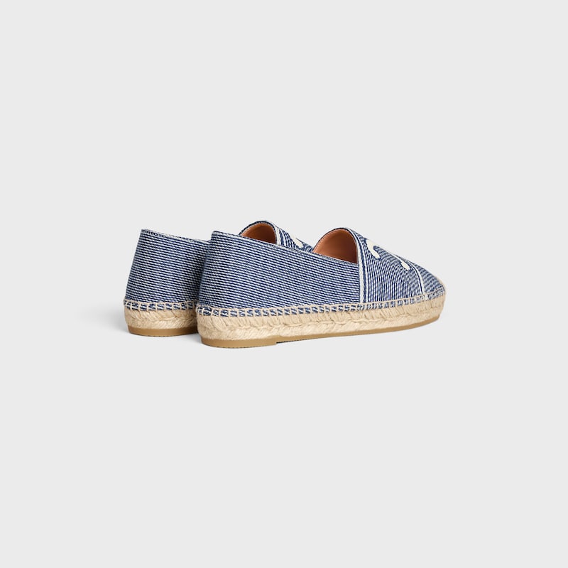 LES ESPADRILLES CELINE IN Striped Textile with Triomphe - BLUE / BEIGE -  - 1 | CELINE