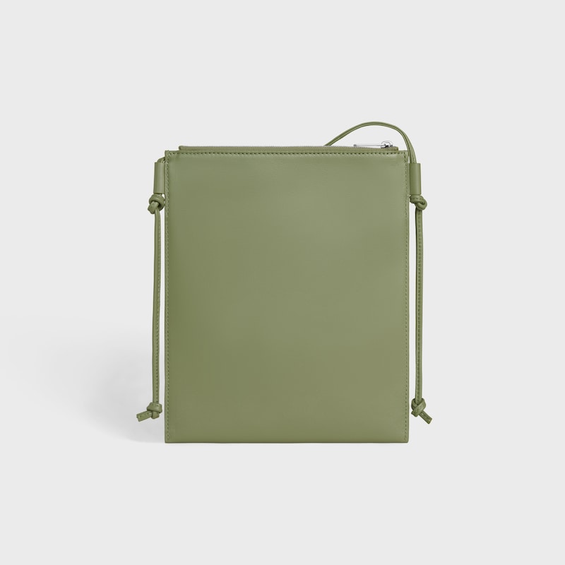 SHARP POUCH TAKE AWAY IN SMOOTH LAMBSKIN - LIGHT KHAKI - NEW - 1 | CELINE