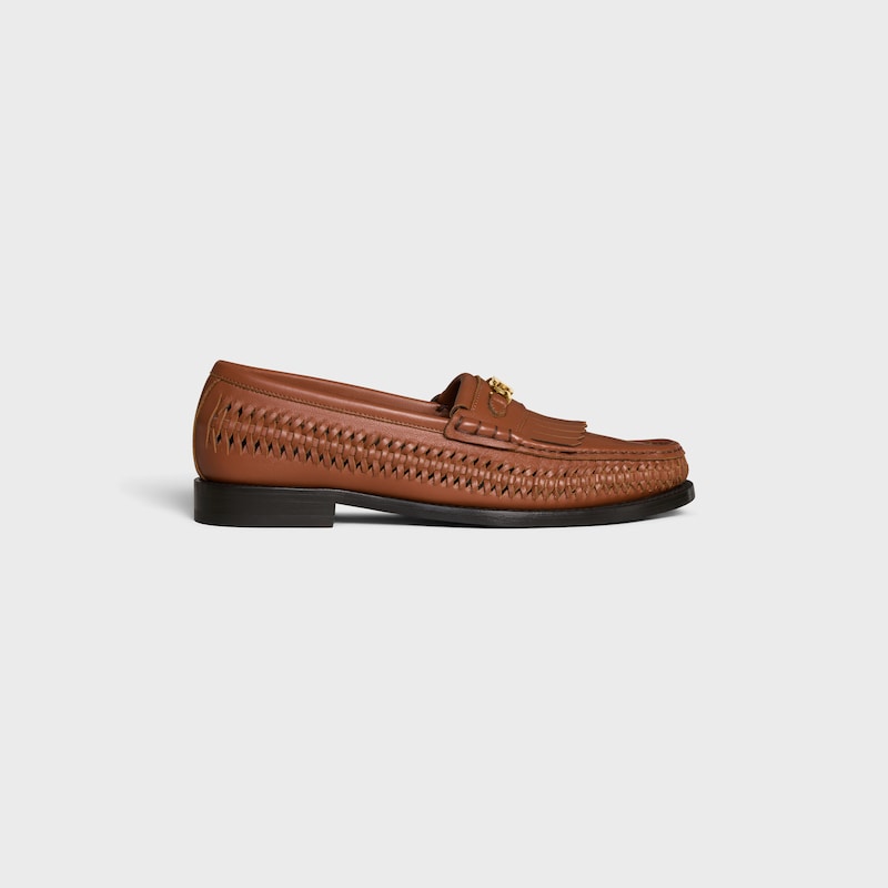 CELINE LUCO BRAIDED LOAFER IN CALFSKIN - TAN -  - 1 | CELINE