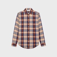 루즈 셔츠 - 체크 비스코스 - VANILLA/NAVY/RED -  - 1 | CELINE