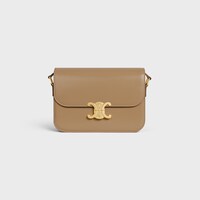 CLASSIQUE TRIOMPHE BAG IN shiny calfskin - Smoked Brown - TRIOMPHE - 1 | CELINE