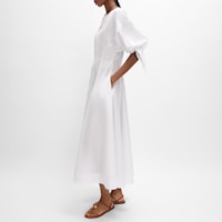 dress IN cotton poplin - WHITE -  - 2 | CELINE